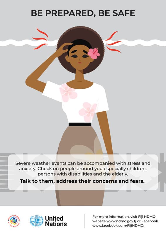 Poster from Fiji NDMO and UNICEF Natural Disaster Awareness Campaign 2024