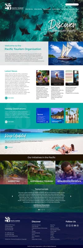 SPTO Website Mockup